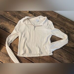 Tan crop shirt